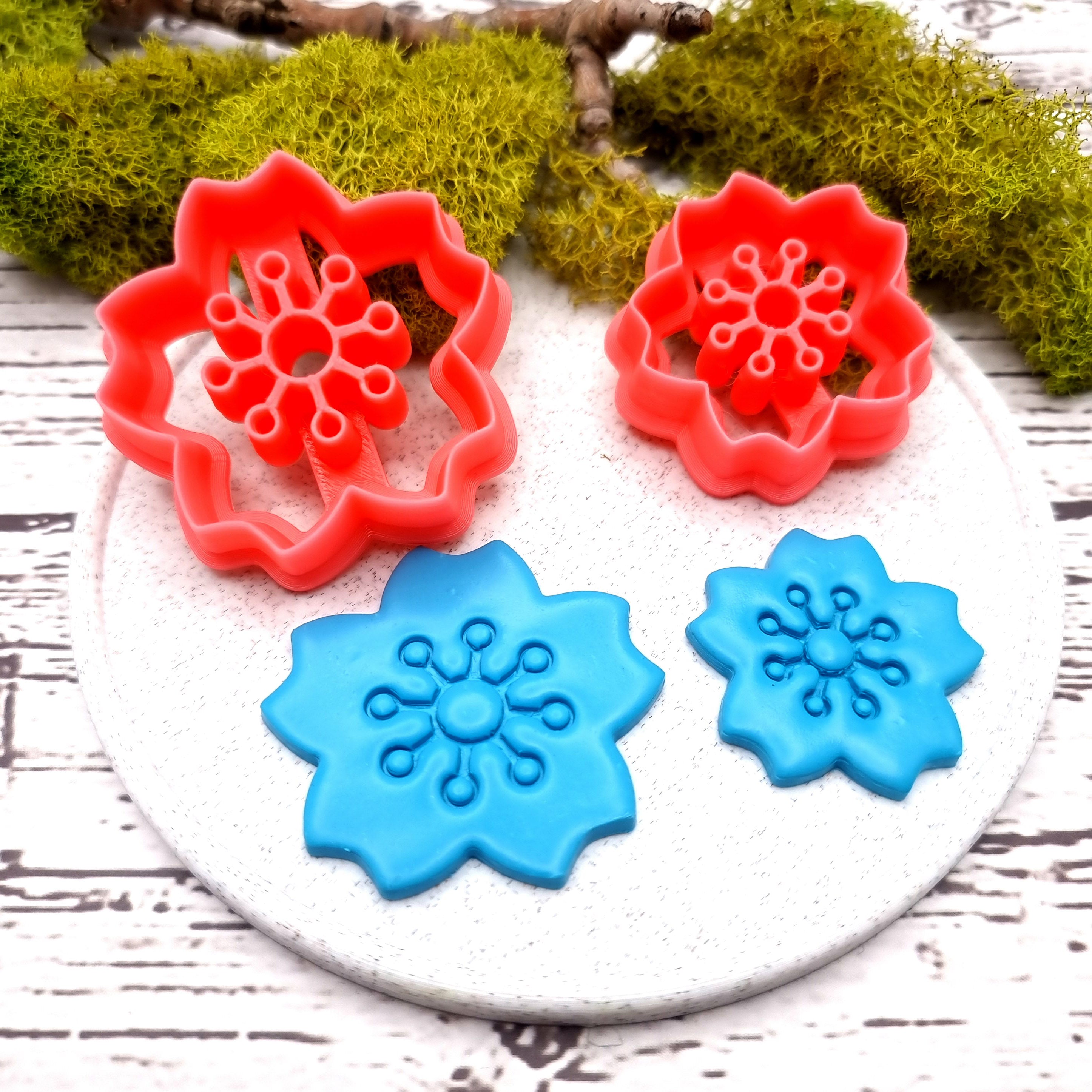 Flower shape polymer clay cutter