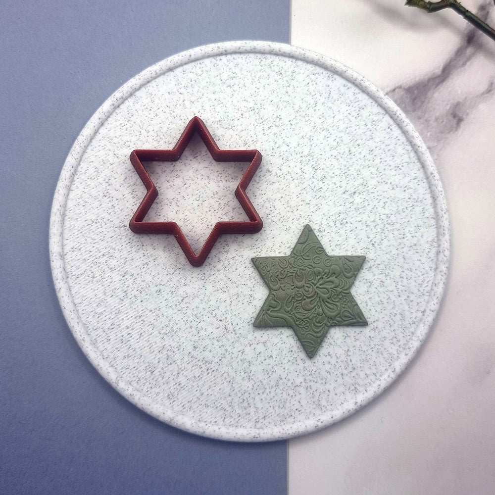 Star 6-Pointed - Set of 11 Polymer Clay Cutters Plastic Cutters SweetyBijou Tools   