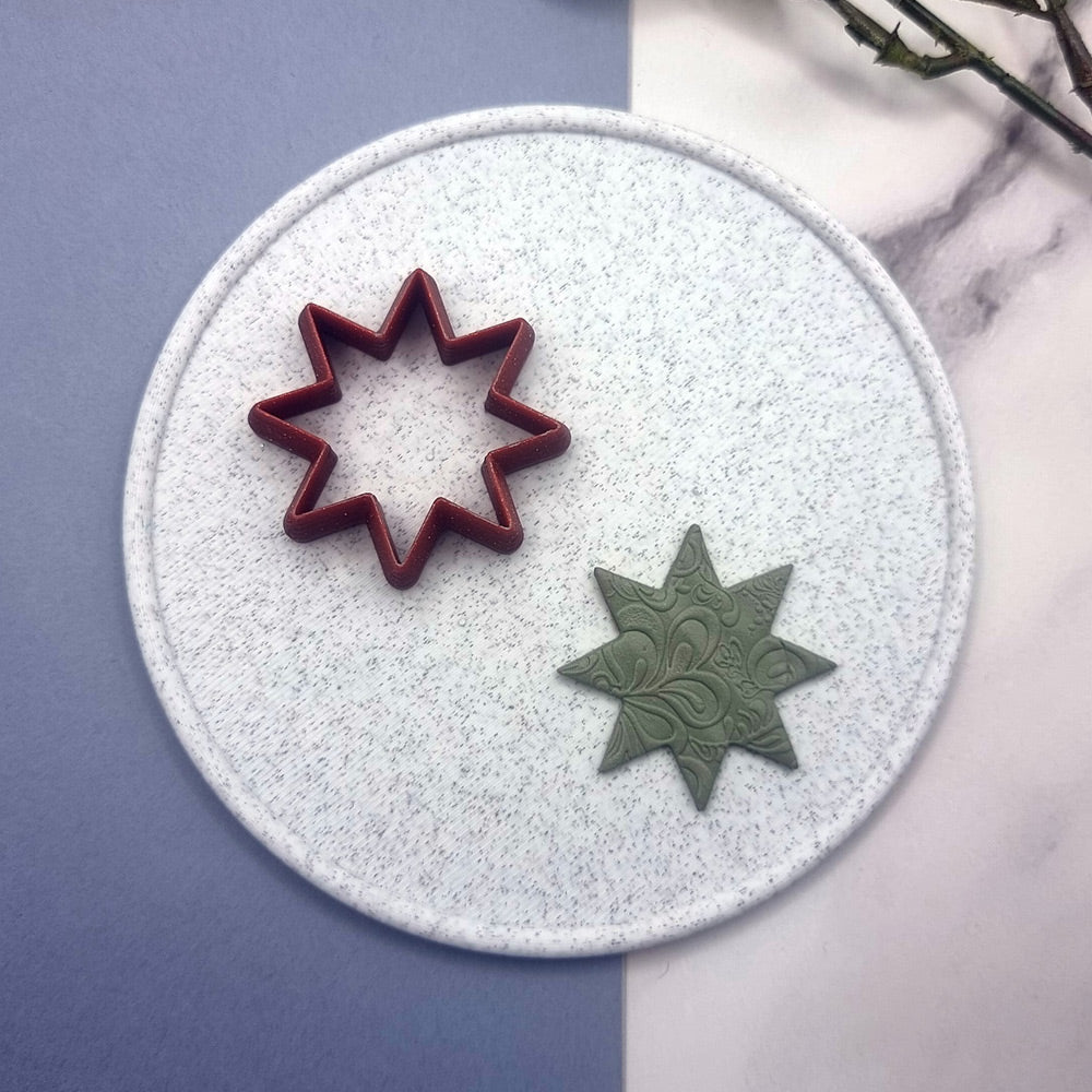 Star 8-Pointed, Tiny - Set of 11 Polymer Clay Cutter Plastic Cutters SweetyBijou Tools   