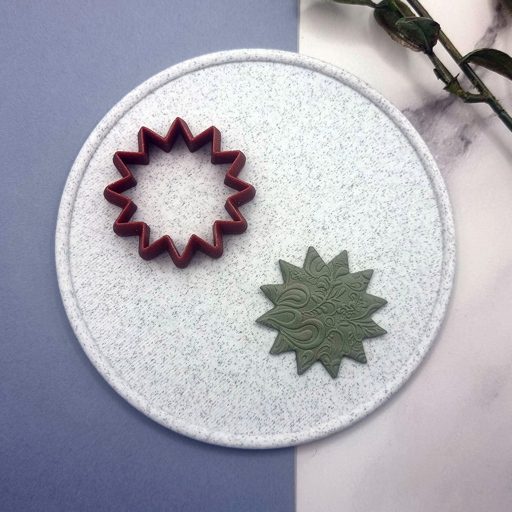 Star 12-Pointed, Tiny - Set of 11 Polymer Clay Cutters Plastic Cutters SweetyBijou Tools   