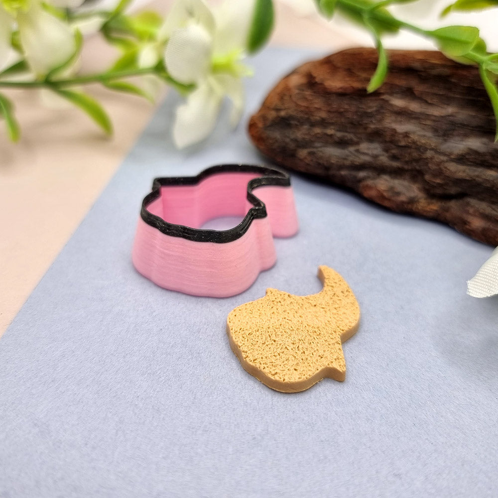 Pumpkin with hat shape Halloween polymer clay cutter