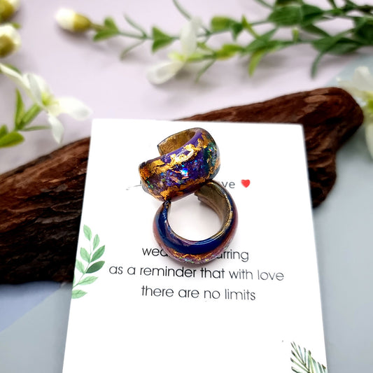 Huggie Earrings - Opal, Rainbow and Gold