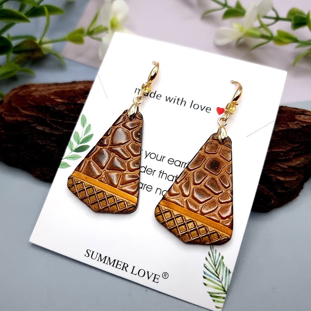 Geometric, Giraffe, Brown and Gold