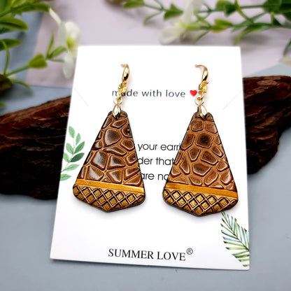 Geometric, Giraffe, Brown and Gold