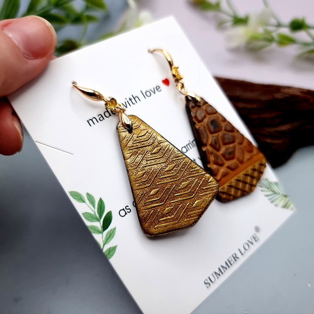 Geometric, Giraffe, Brown and Gold