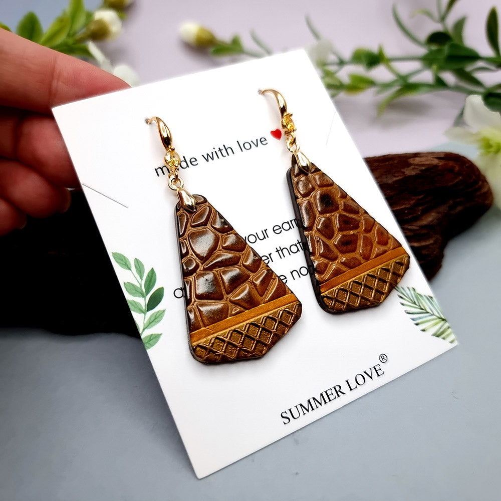 Geometric, Giraffe, Brown and Gold