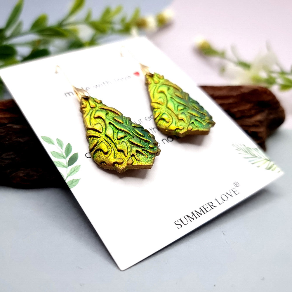 Drop Earrings with Chameleon Colors