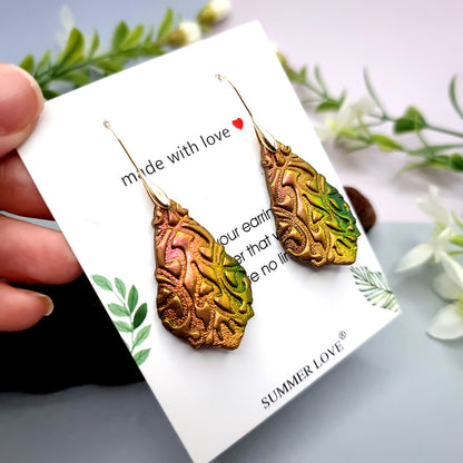 Drop Earrings with Chameleon Colors