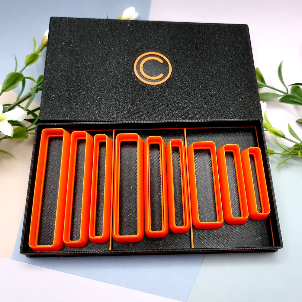 Huggie earring cutter set of nine polymer clay cutters