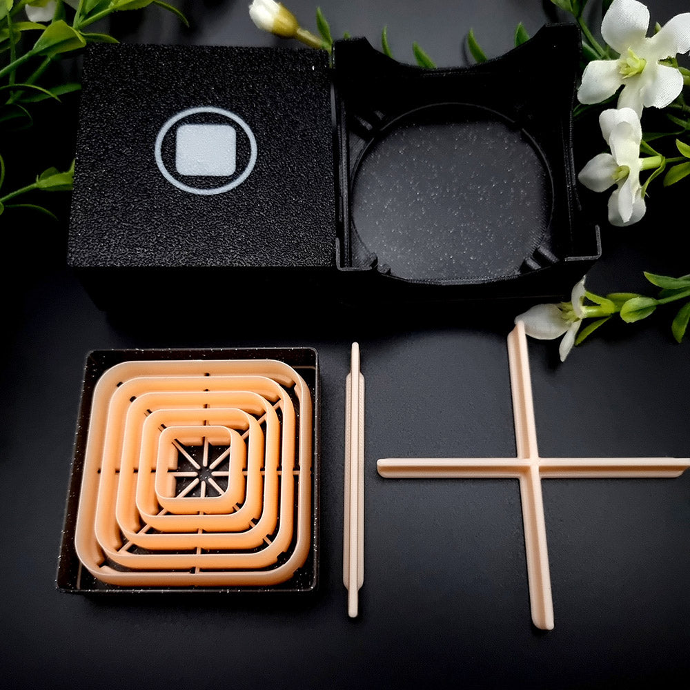 5 Rounded Square Cutters in Set - Perfectly Aligned Cutters #12