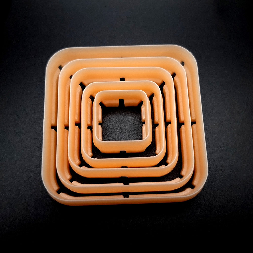 5 Rounded Square Cutters in Set - Perfectly Aligned Cutters #12