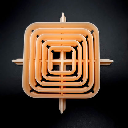 5 Rounded Square Cutters in Set - Perfectly Aligned Cutters #12