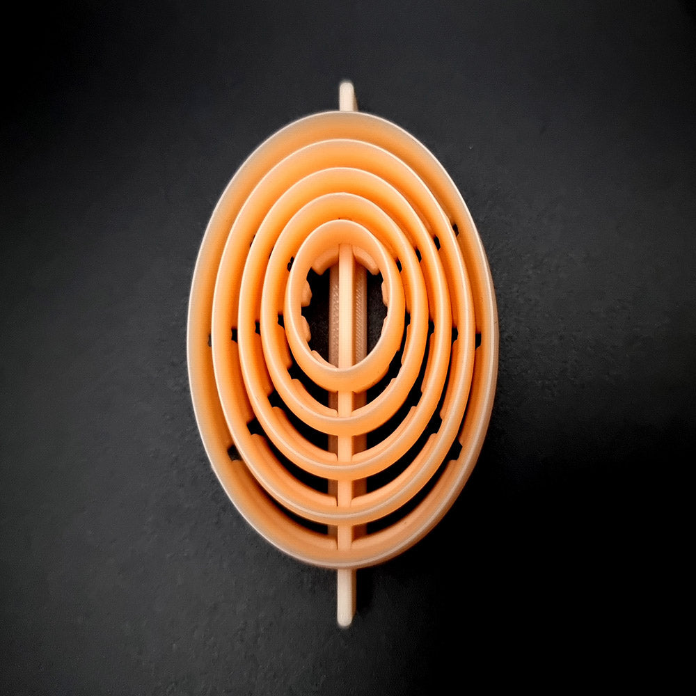 Oval polymer clay cutters in graduated nesting sizes for layered earrings - Perfectly Aligned set by SweetyBijou