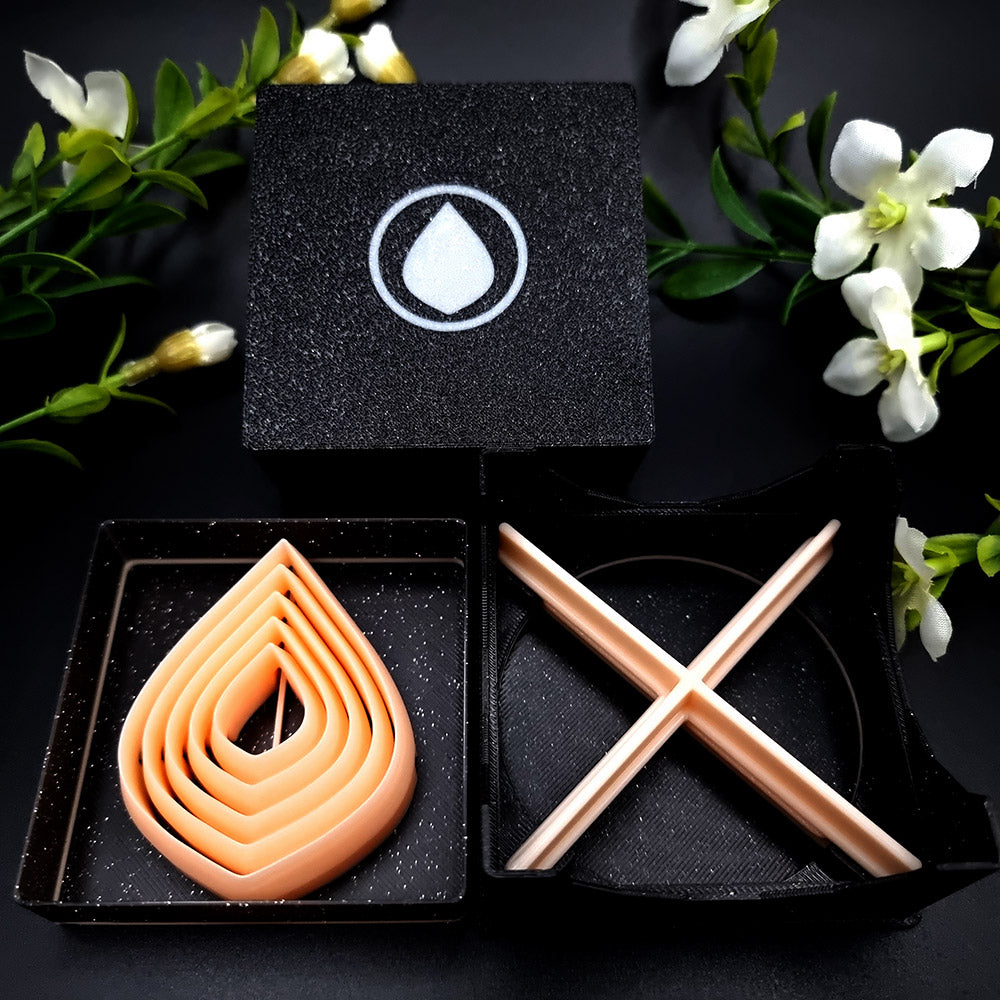 Sharp Drop polymer clay cutters in graduated nesting sizes for layered earrings - Perfectly Aligned set by SweetyBijou