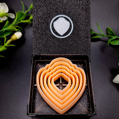 5 Heart Shield Cutters in Set - Perfectly Aligned Cutters #16