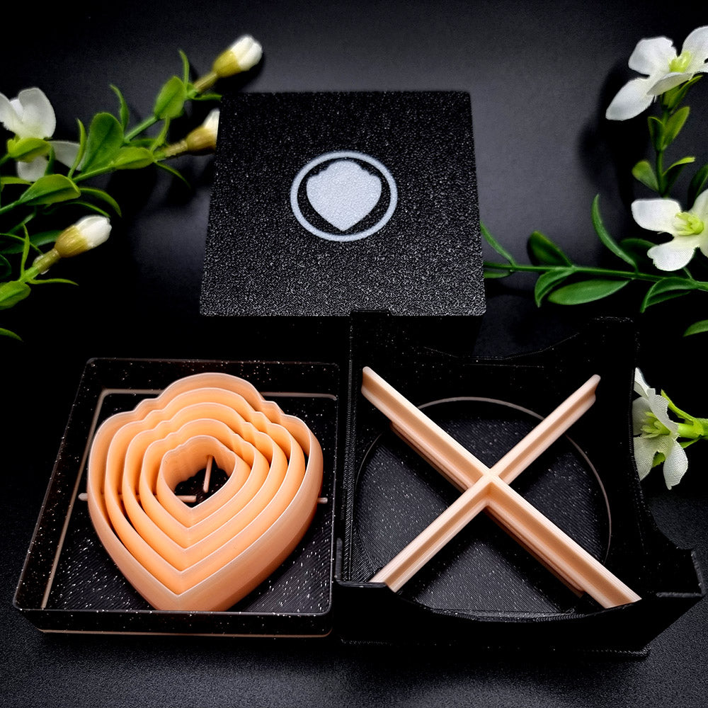 5 Heart Shield Cutters in Set - Perfectly Aligned Cutters #16