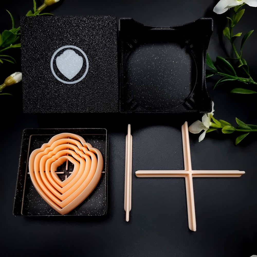 5 Heart Shield Cutters in Set - Perfectly Aligned Cutters #16