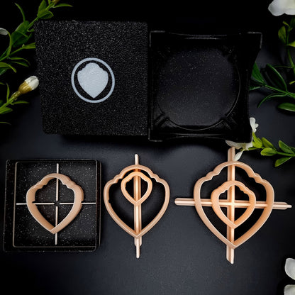 5 Heart Shield Cutters in Set - Perfectly Aligned Cutters #16