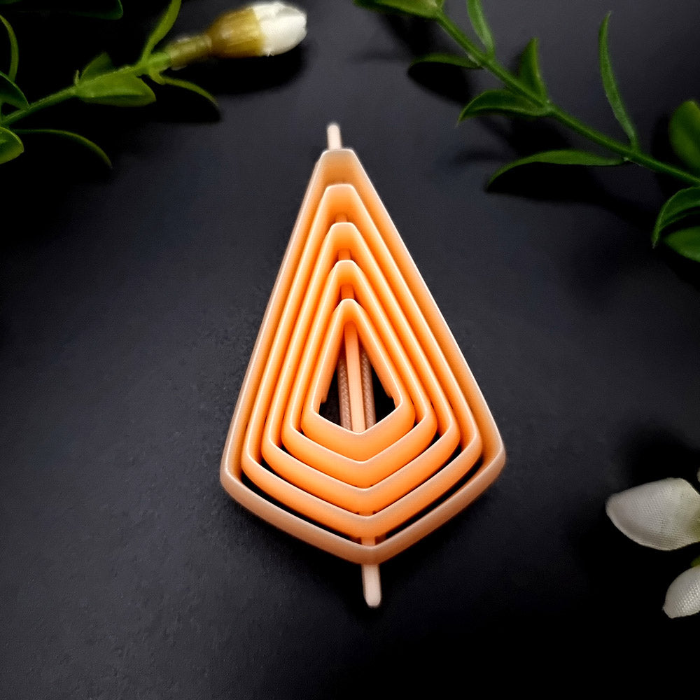 Square Drop polymer clay cutters in graduated nesting sizes for layered earrings - Perfectly Aligned set by SweetyBijou
