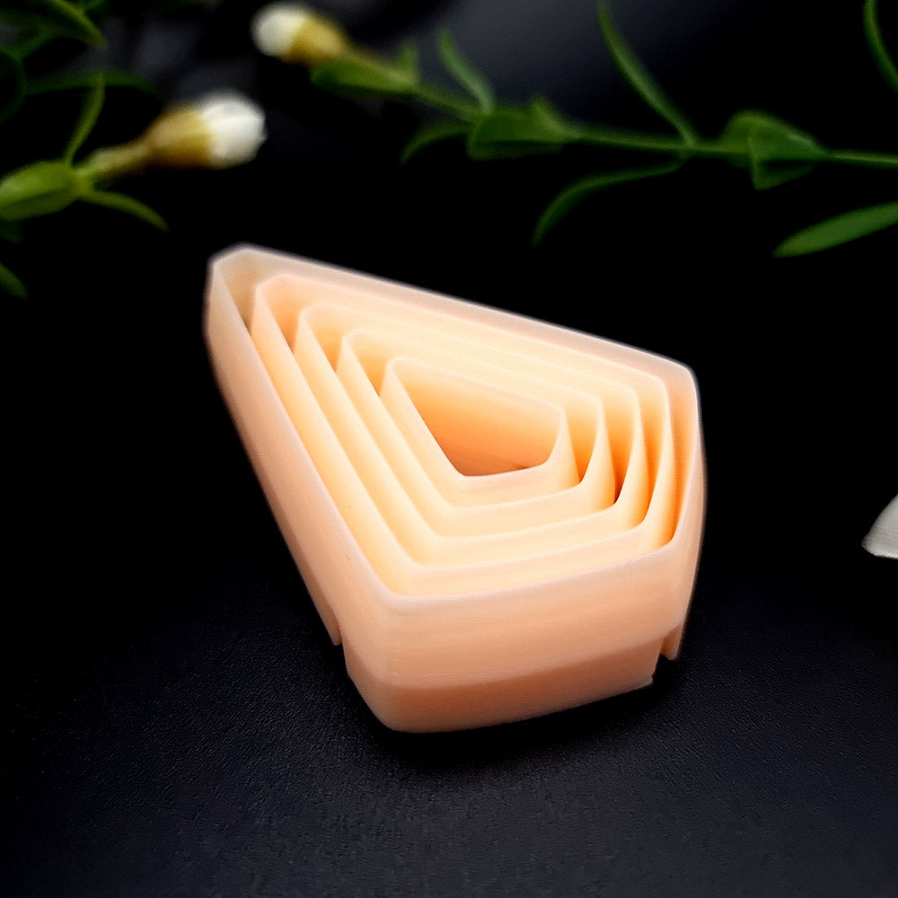 Square Drop polymer clay cutters in graduated nesting sizes for layered earrings - Perfectly Aligned set by SweetyBijou