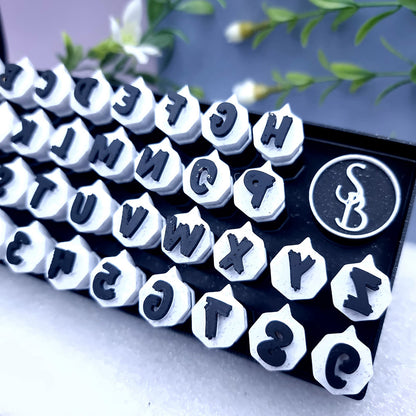 ABC Stamps - Halloween Style - English Alphabet and Digits in Convenient Box