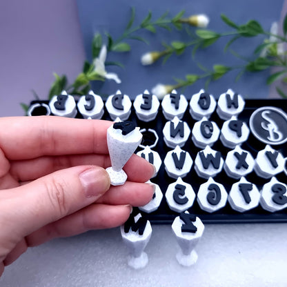 ABC Stamps - Halloween Style - English Alphabet and Digits in Convenient Box