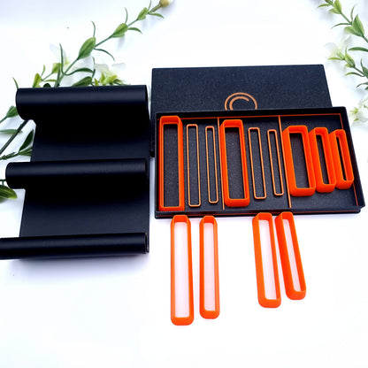 Huggie Earrings Toolkit: Oven-Safe Baking Base + 9 Cutter Set in Designer Box