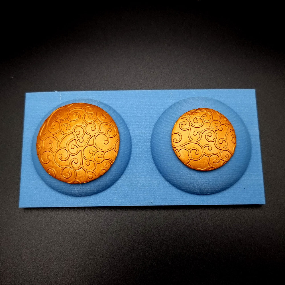 Small 2 Rounds domed baking base for polymer clay