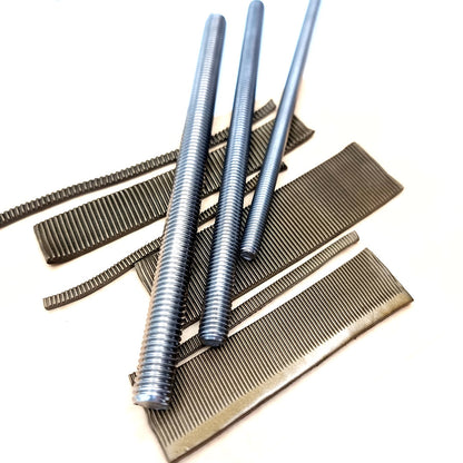 Set of 3 textured metal rod tool for polymer clay