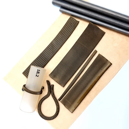 Set of 3 textured metal rod tool for polymer clay