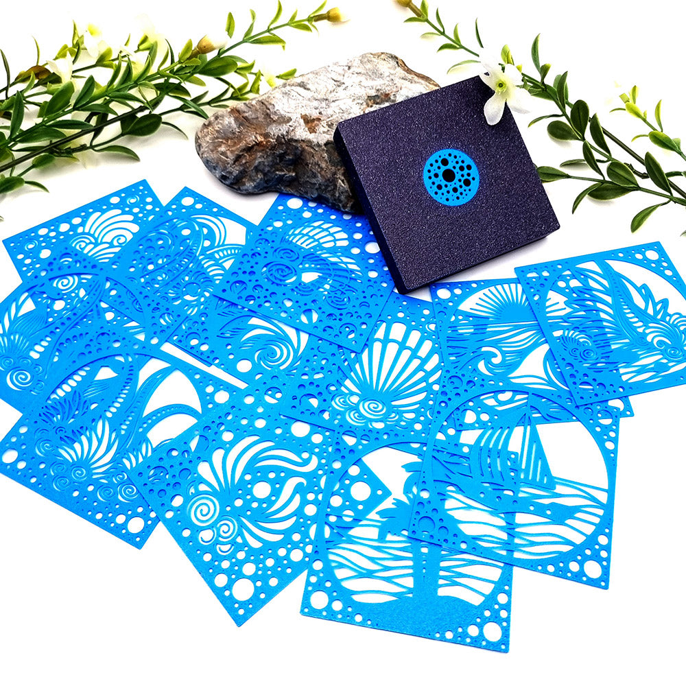 Set of 12 Stencils - Mystic Island Collection