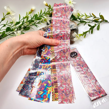 10 Colorful Patterns of Transfer Foils - Set 2