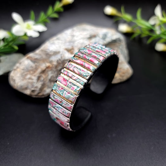 Pinkish Polymer Clay Bracelet
