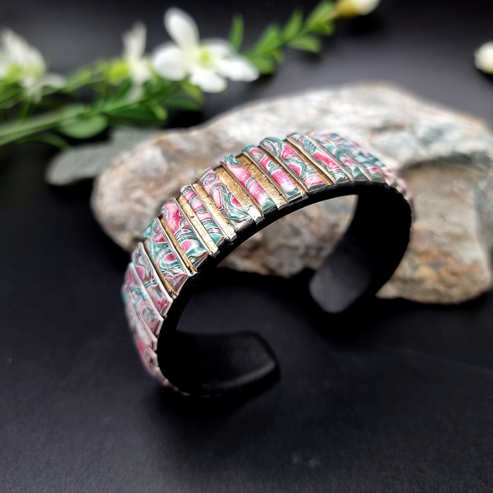 Pinkish Polymer Clay Bracelet