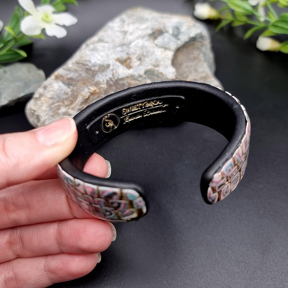 Pinkish Polymer Clay Bracelet