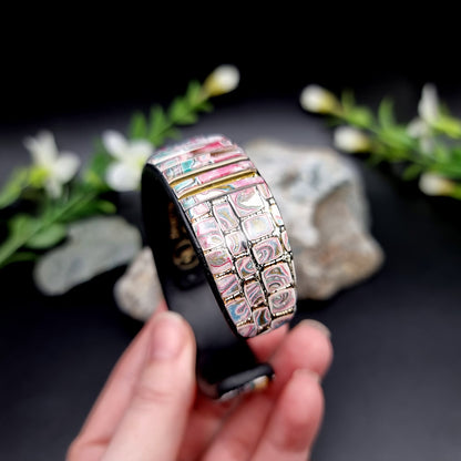 Pinkish Polymer Clay Bracelet