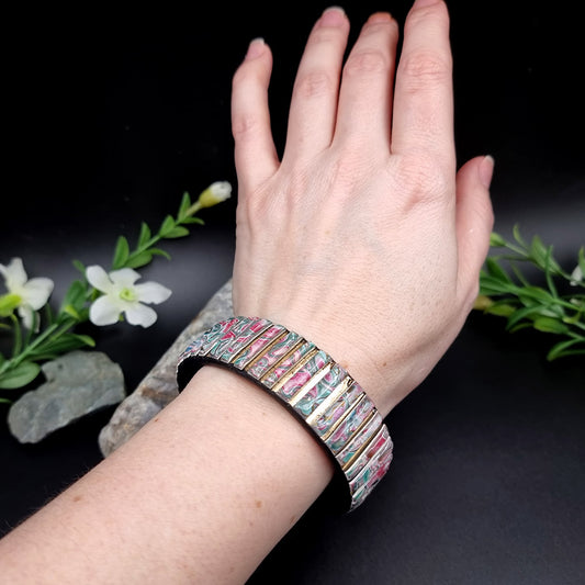 Pinkish Polymer Clay Bracelet