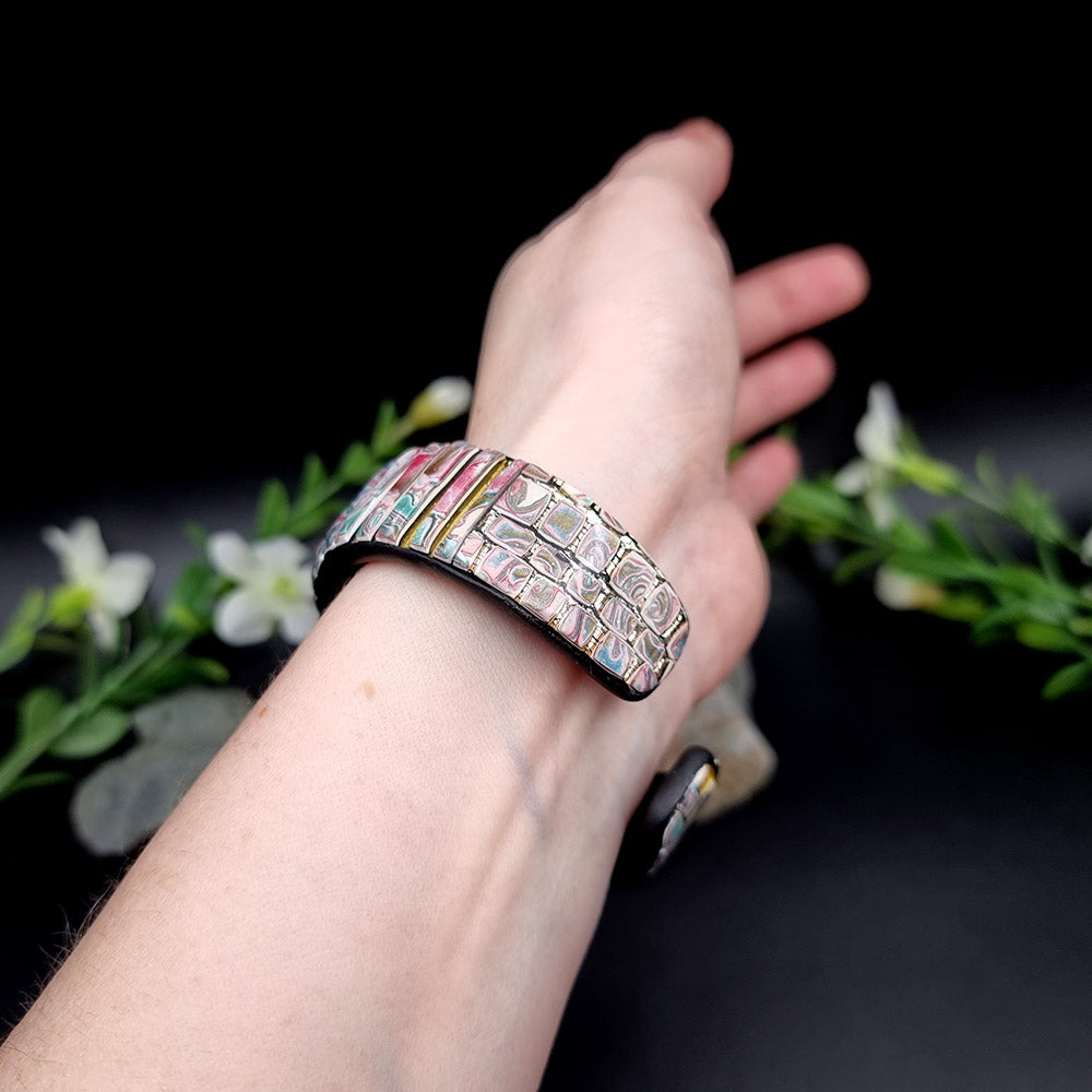 Pinkish Polymer Clay Bracelet