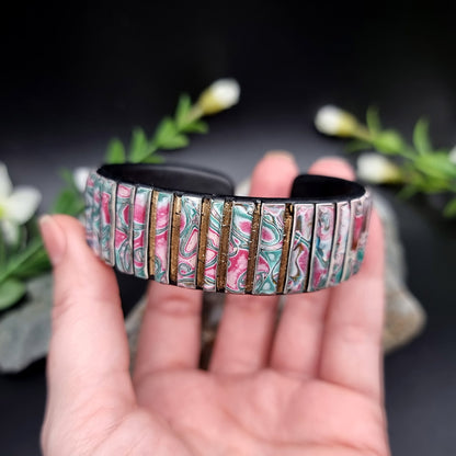 Pinkish Polymer Clay Bracelet