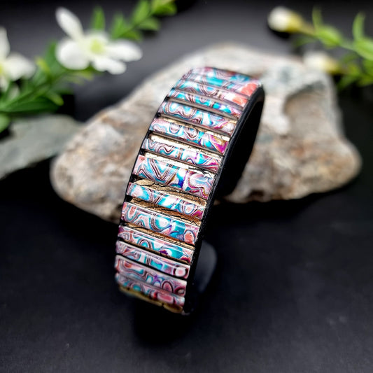 Bluish Polymer Clay Bracelet