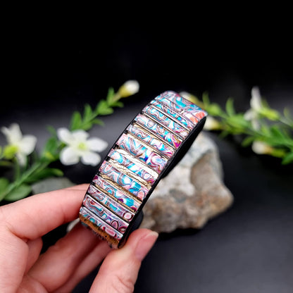 Bluish Polymer Clay Bracelet