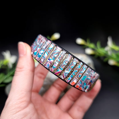 Bluish Polymer Clay Bracelet