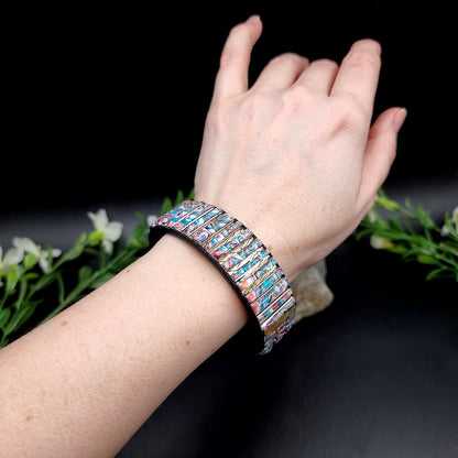 Bluish Polymer Clay Bracelet