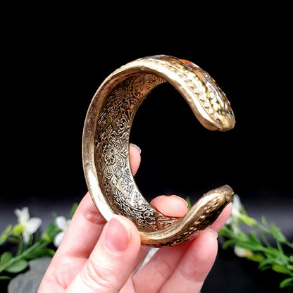 Multicolor Mosaic with Gold Foils Polymer Clay Bracelet