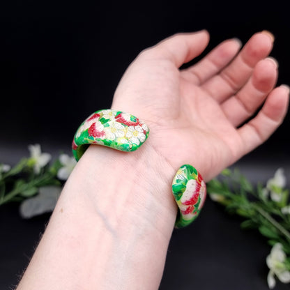 Strawberry Summer Time Polymer Clay Bracelet