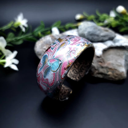 Pinkish Summer Polymer Clay Bracelet