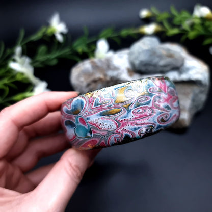 Pinkish Summer Polymer Clay Bracelet