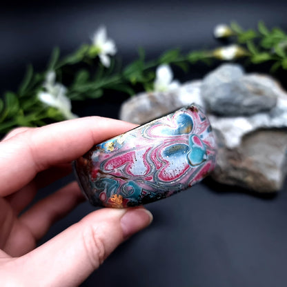 Pinkish Summer Polymer Clay Bracelet