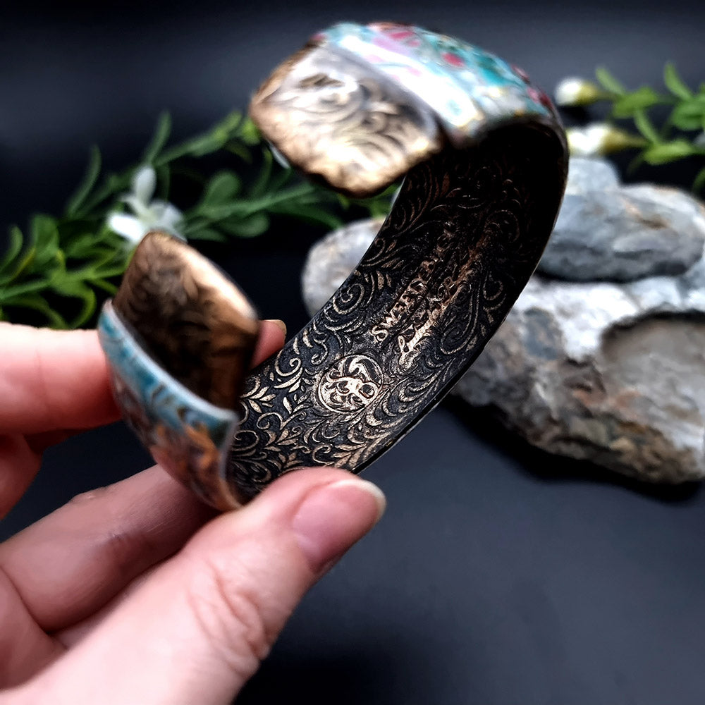 Pinkish Summer Polymer Clay Bracelet