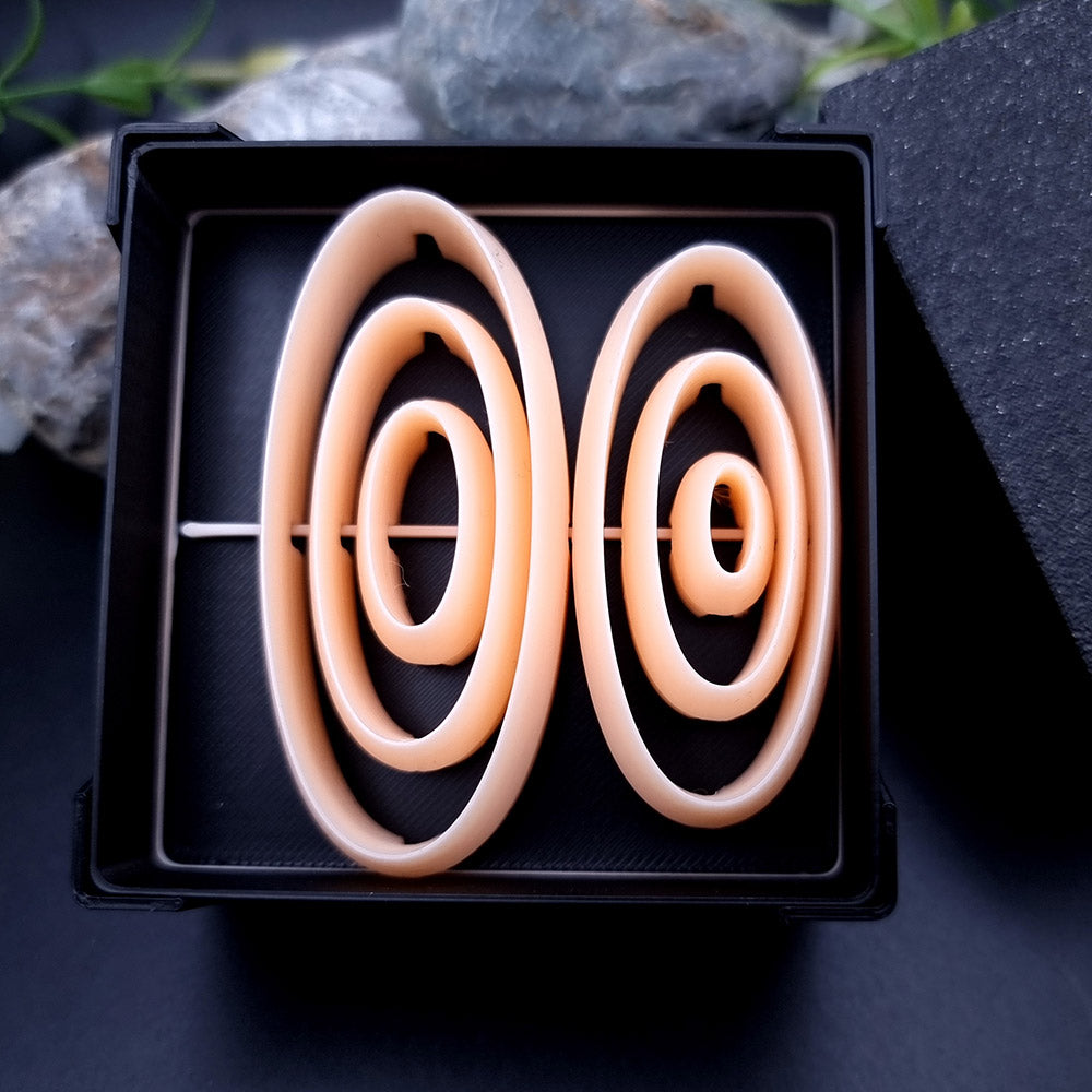 6 Long Oval Cutters in Set - Perfectly Aligned Cutters #25